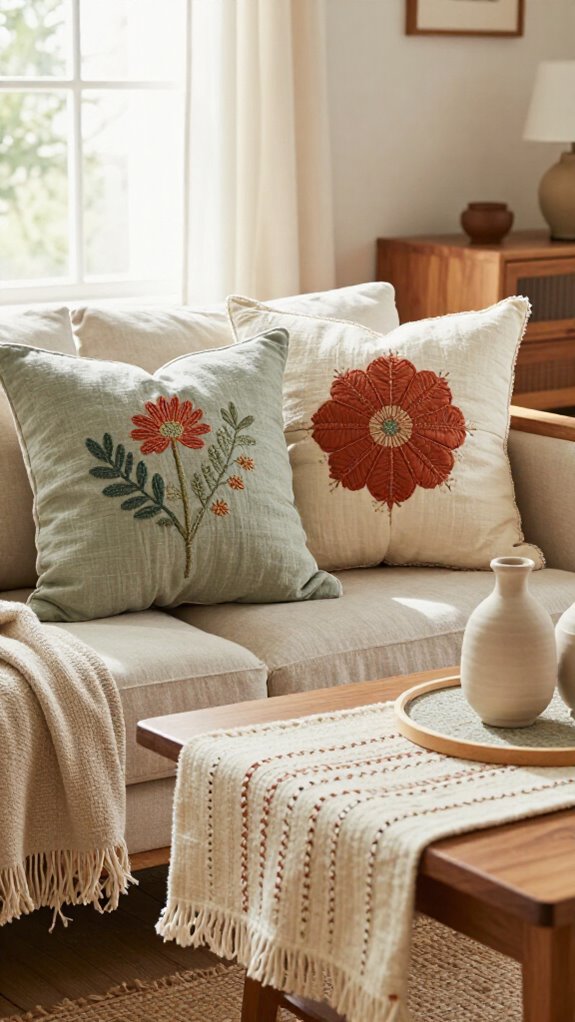 23 Sewing Embroidery Designs That Turn Fabric Into Beautiful Home Decor 26 borrow room colors in embroidery