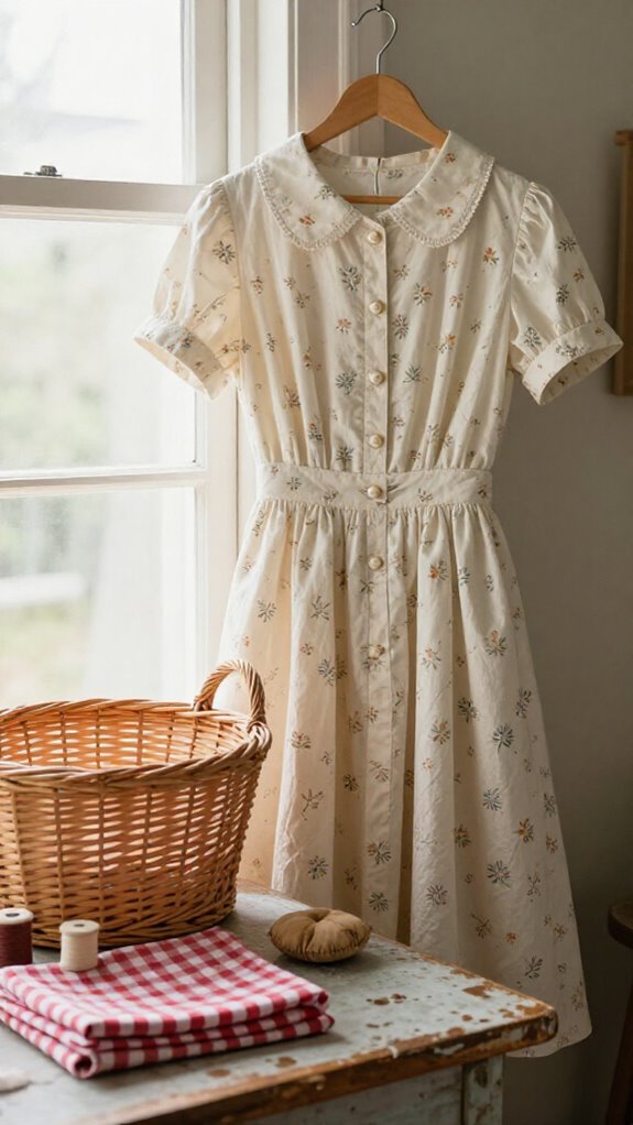 button front easy house dress