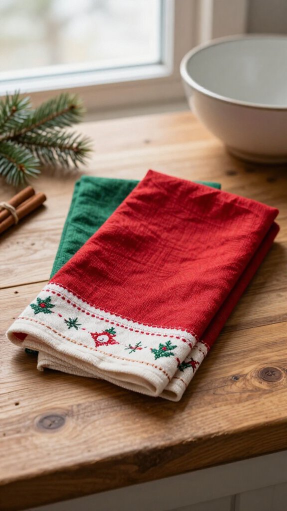 cheerful festive towel gift set