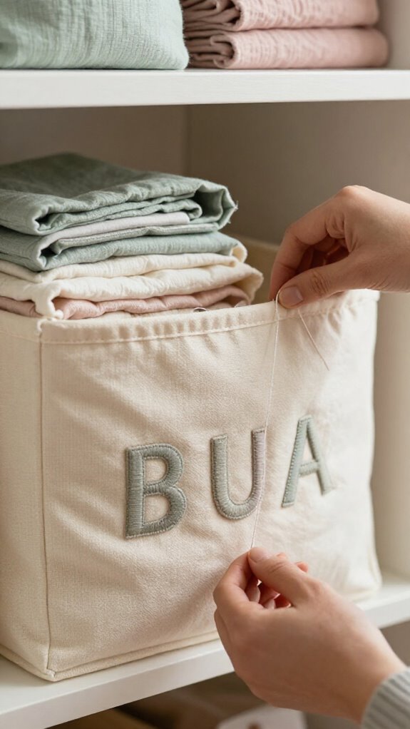 Sewing Letters on Fabric Ideas for Personalized Home Decor 17 cheerful personalized toy organizer