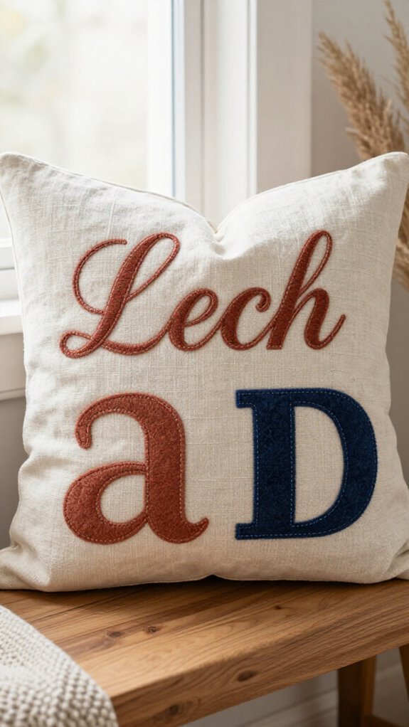 Sewing Letters on Fabric Ideas for Personalized Home Decor 23 choose fonts for fabric