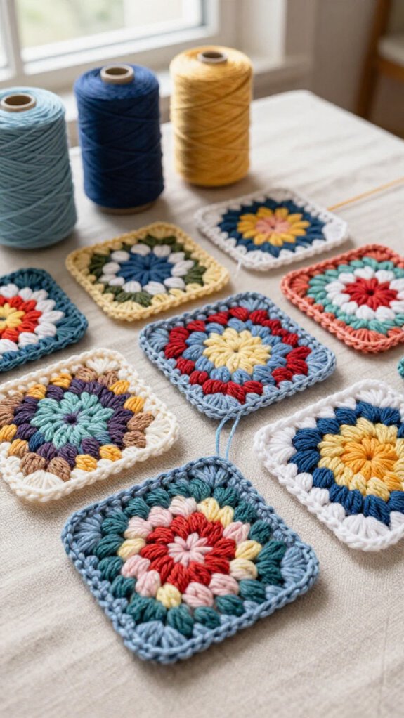 15 Beautiful Ways to Sew Granny Squares Together 17 choose yarn for neat seams
