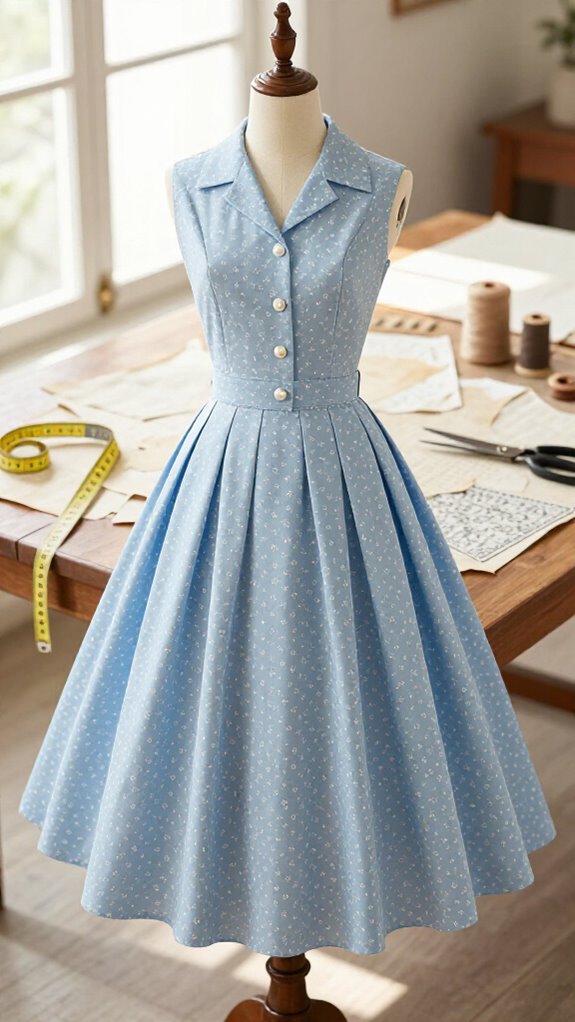 classic shirtwaist button front dress