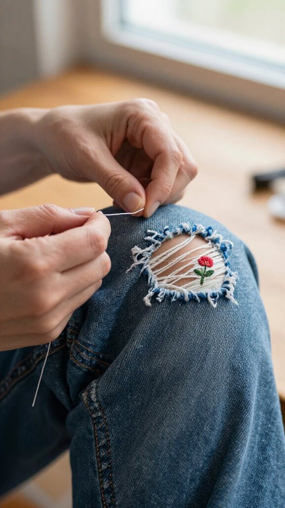 11 Smart Ways to Sew Holes in Clothes Without Making Them Obvious 4 colorfast tested ironed patch