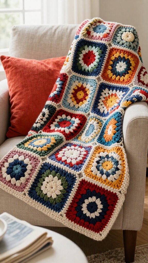 15 Beautiful Ways to Sew Granny Squares Together 19 colorful granny square blanket joins