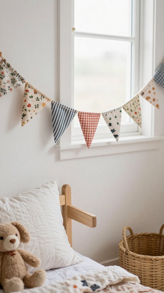 19 Sewing Projects for Kids That Make Their Rooms More Fun 9 colorful heart fabric garland