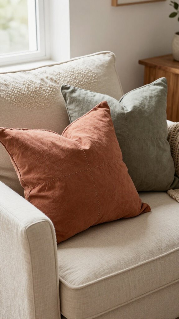 cozy boucl cotton pillow