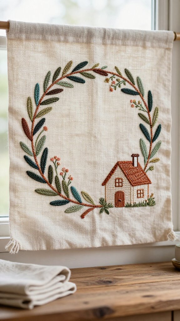 23 Sewing Embroidery Designs That Turn Fabric Into Beautiful Home Decor 17 cozy colonial knot name embroidery