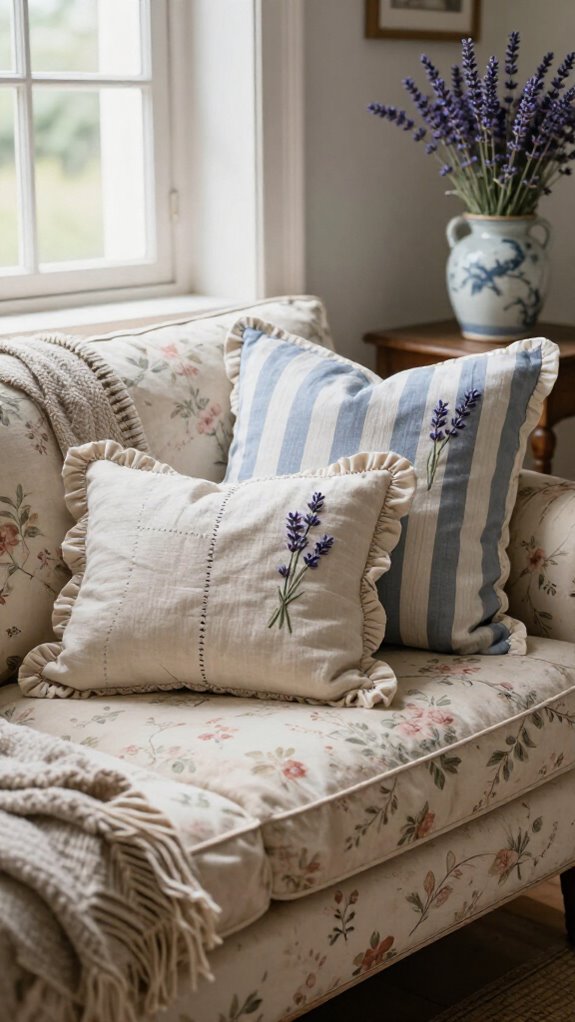 cozy french farmhouse pillow