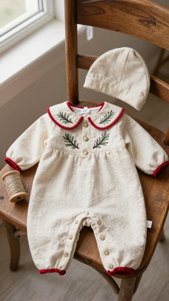 Sewing Baby Clothes Ideas That Feel Special Enough to Keep 15 cozy handmade holiday baby romper