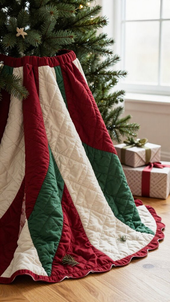 cozy quilted tree skirt