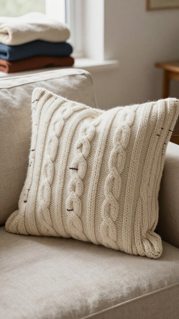 cozy sweater pillow cover