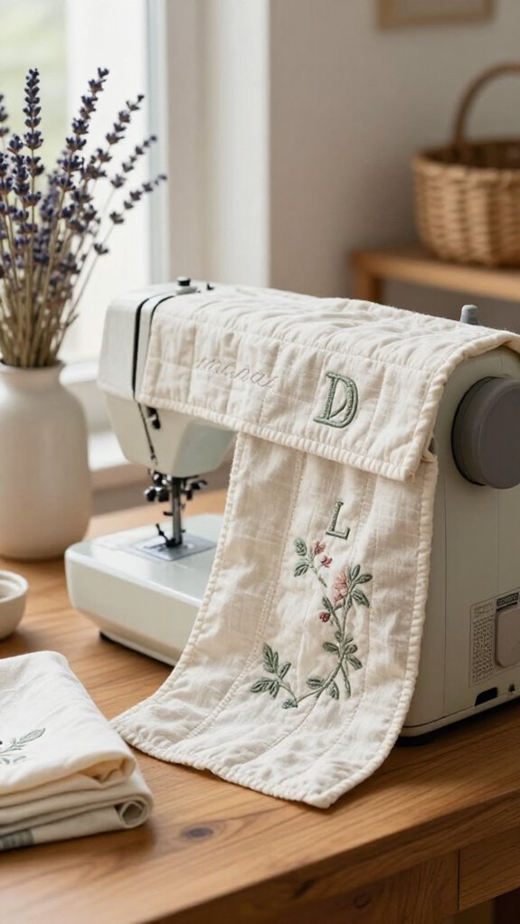 Sewing Machine Cover Ideas That Look Beautiful With Your Home Decor 11 custom monogram sewing cover