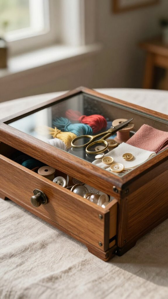 dustproof glass top storage