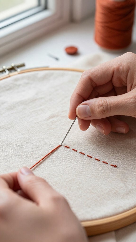 easy up and down running stitch