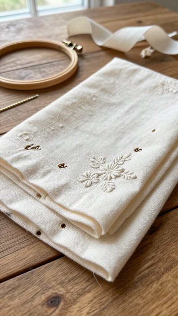 Sewing Letters on Fabric Ideas for Personalized Home Decor 5 embroidered napkins for takeout
