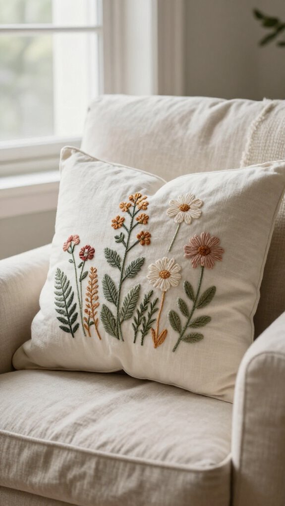 embroidered tiny indoor garden