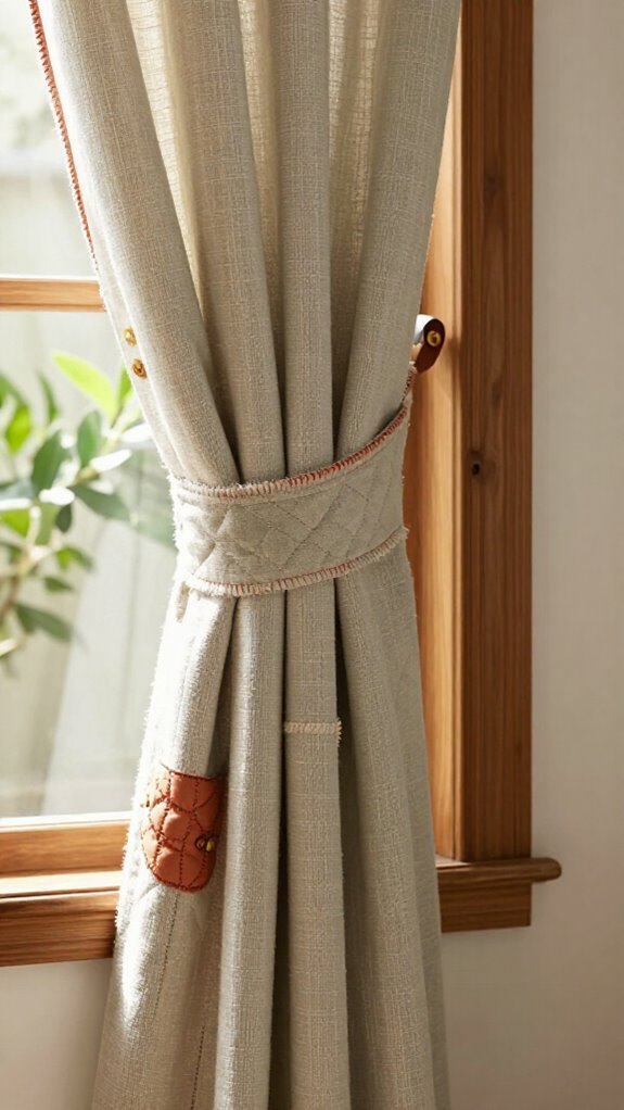 fabric curtain tieback diy glow up
