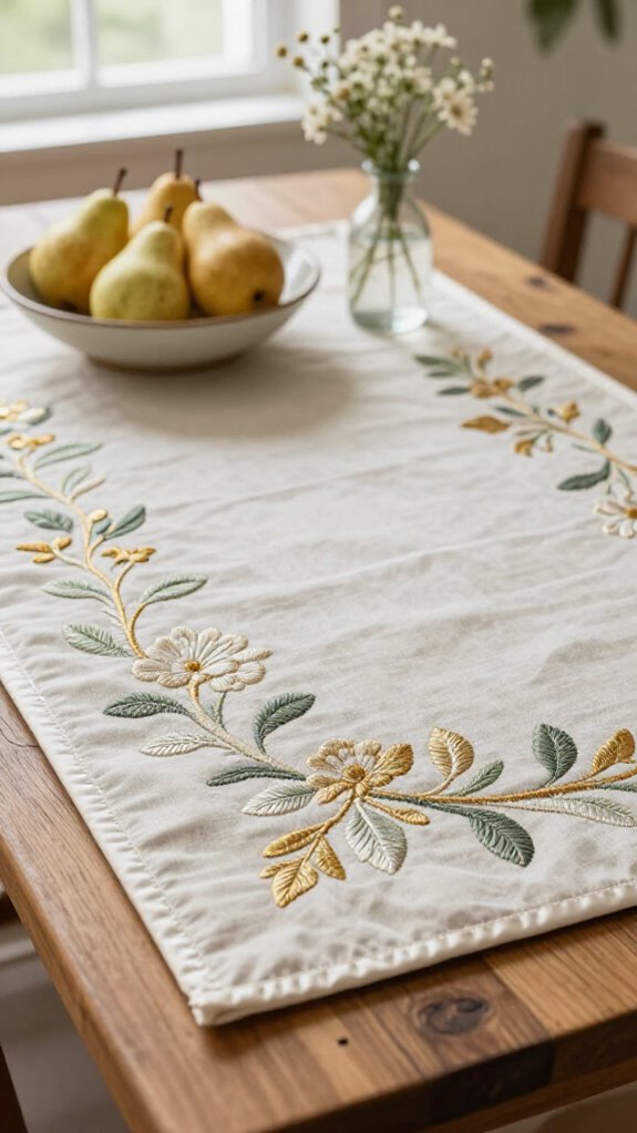23 Sewing Embroidery Designs That Turn Fabric Into Beautiful Home Decor 12 fabric strip colonial knot embroidery