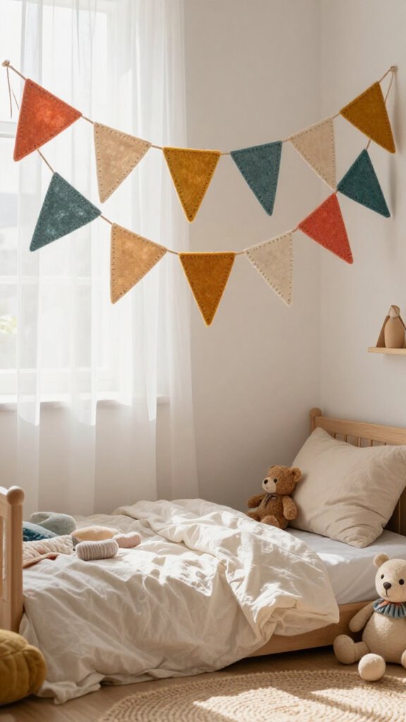 19 Sewing Projects for Kids That Make Their Rooms More Fun 10 felt triangle pennant banner