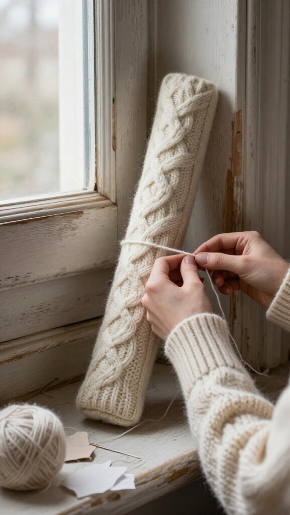 felted sweater door draft stopper