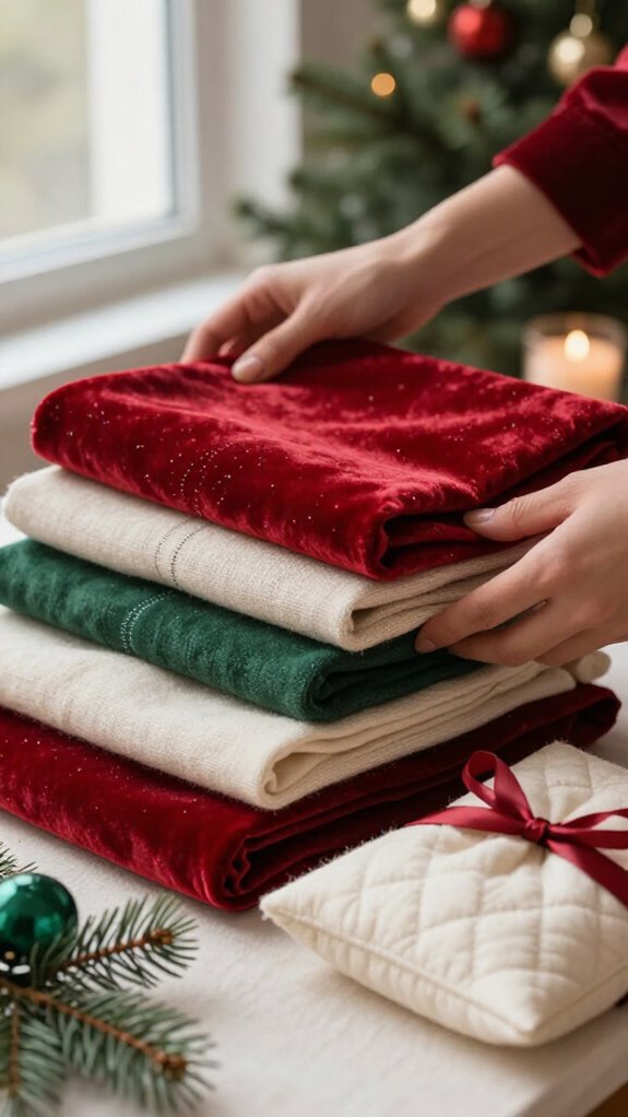 festive coordinated christmas gift fabrics