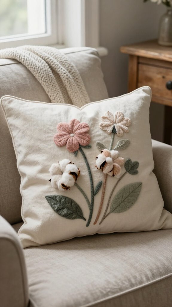 19 Sewing Pillow Ideas for a Cozy and Personal Home 17 floral appliqu pillow craft