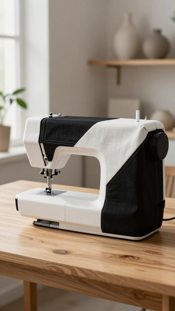 Sewing Machine Cover Ideas That Look Beautiful With Your Home Decor 7 half inch piped b w cover