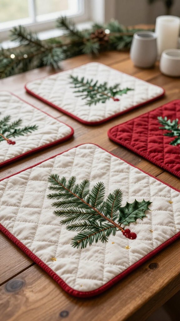 handmade cotton holiday placemats