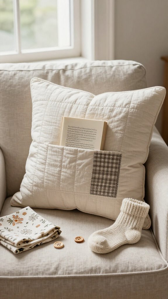 handmade cozy reading pillow
