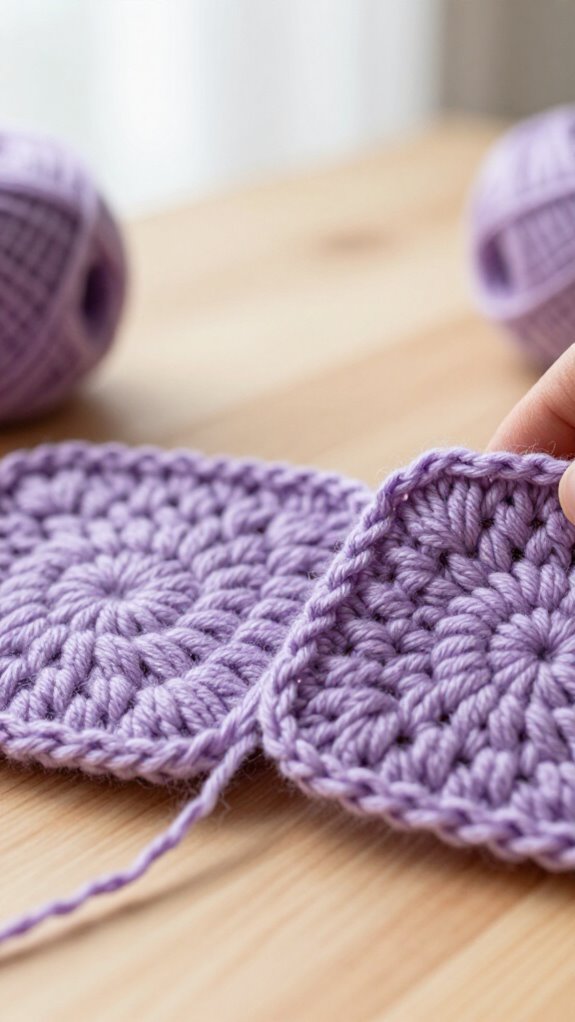 15 Beautiful Ways to Sew Granny Squares Together 7 invisible granny square join seam