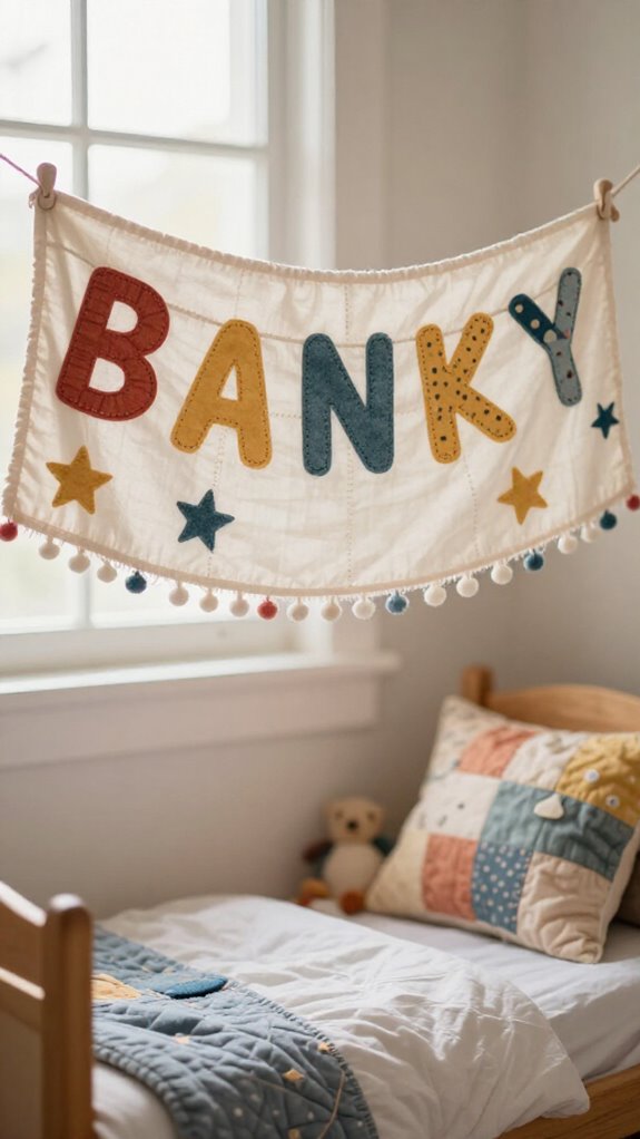 19 Sewing Projects for Kids That Make Their Rooms More Fun 2 kid s fabric name banner sew project