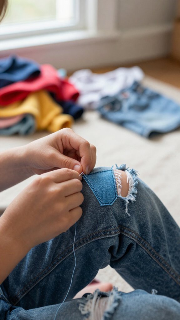 11 Smart Ways to Sew Holes in Clothes Without Making Them Obvious 11 kid s fabric patch repair