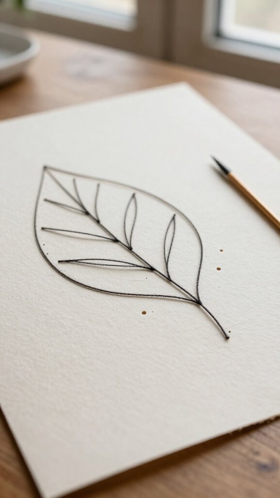 minimal line stitching guide