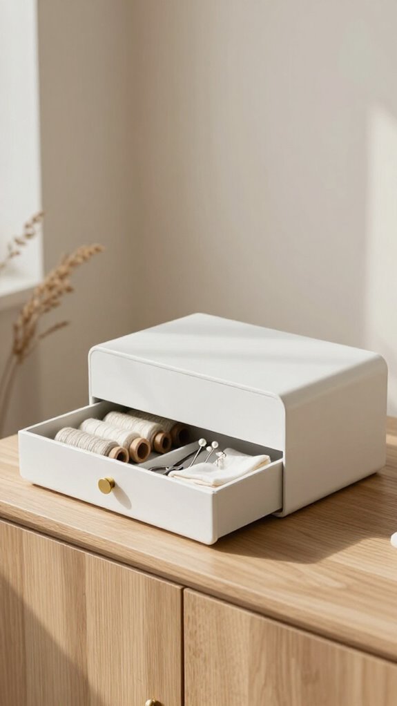 minimalist black sewing organizer