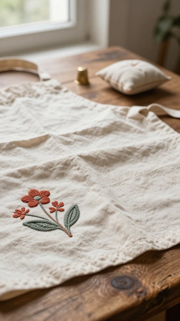 Sewing Letters on Fabric Ideas for Personalized Home Decor 7 monogrammed linen apron sewing tips