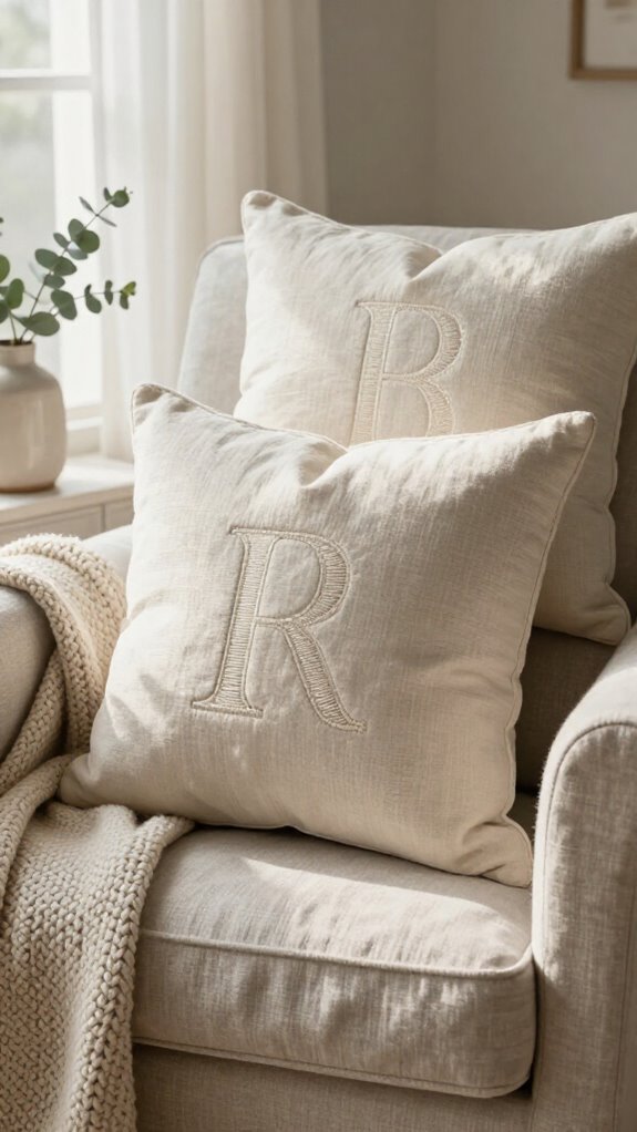 monogrammed pillow diy guide