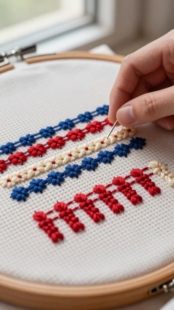 neat evenweave cross stitch