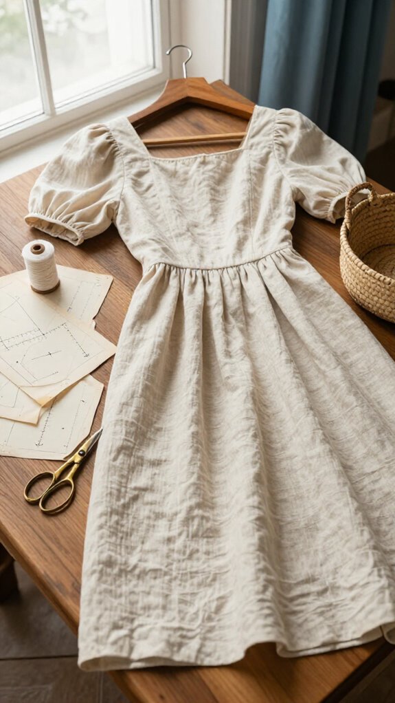 parisian linen dress easy fit