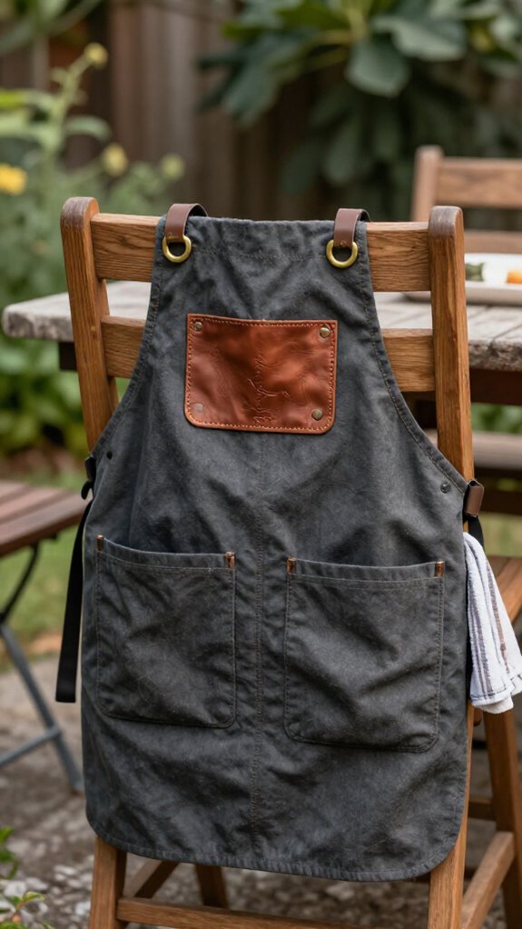 personalized grilling apron with pockets