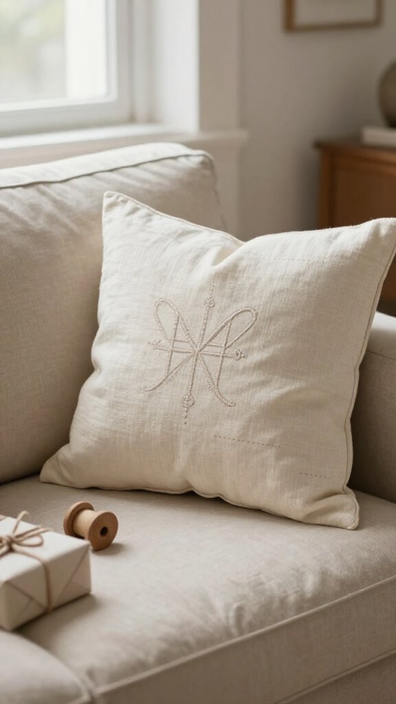 personalized monogram pillow cover