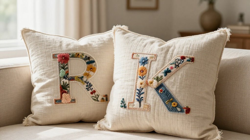 personalized sewing letter art