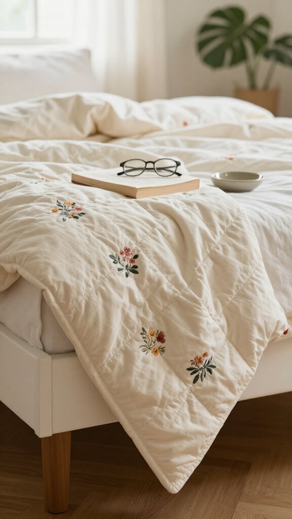 quilted bedside snack organizer