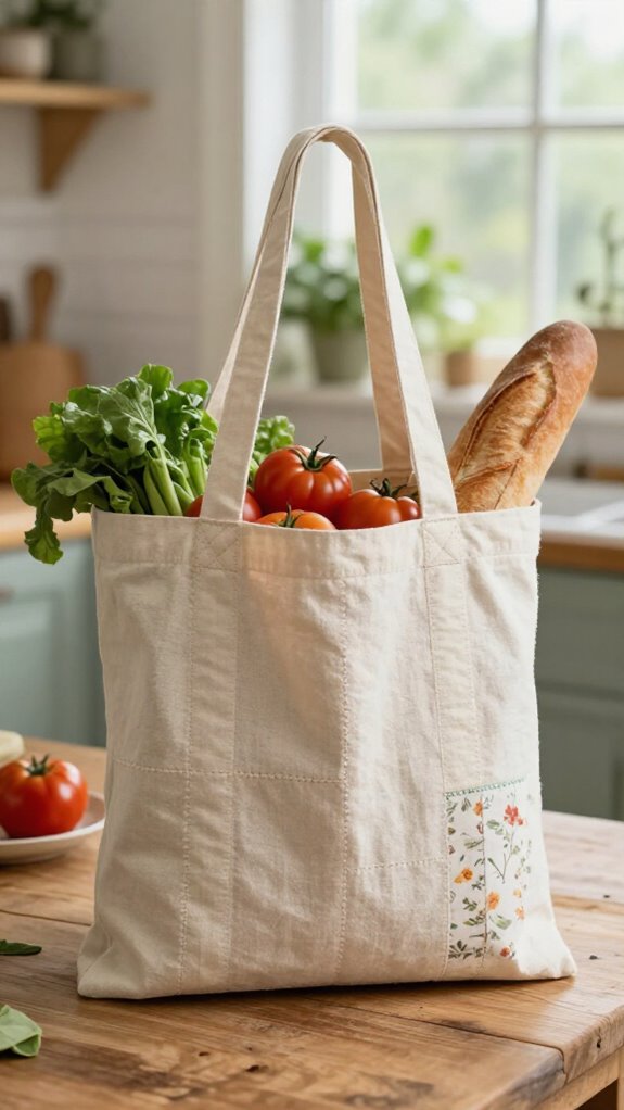 reinforced long handle market tote
