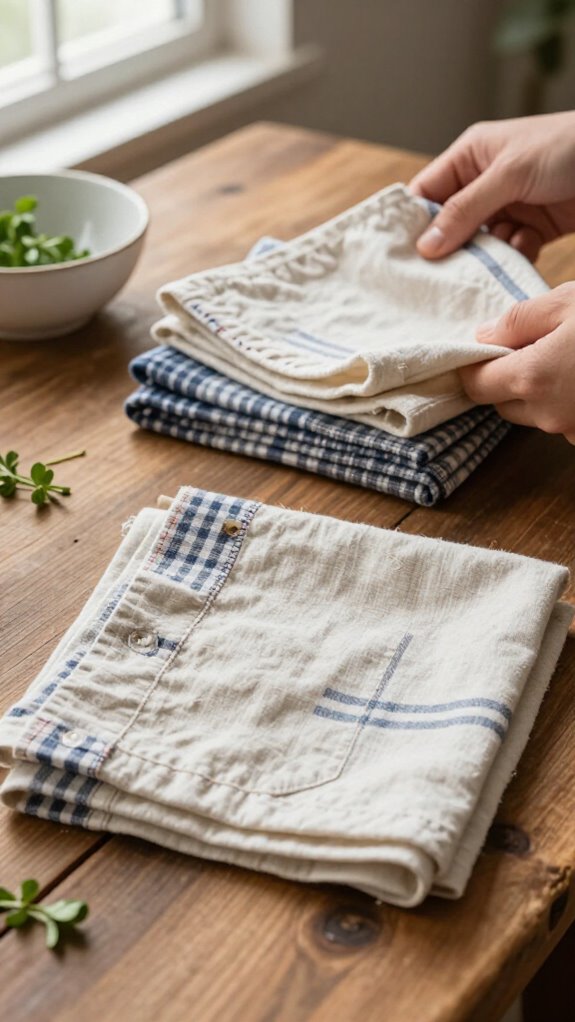 reusable upcycled shirt towels