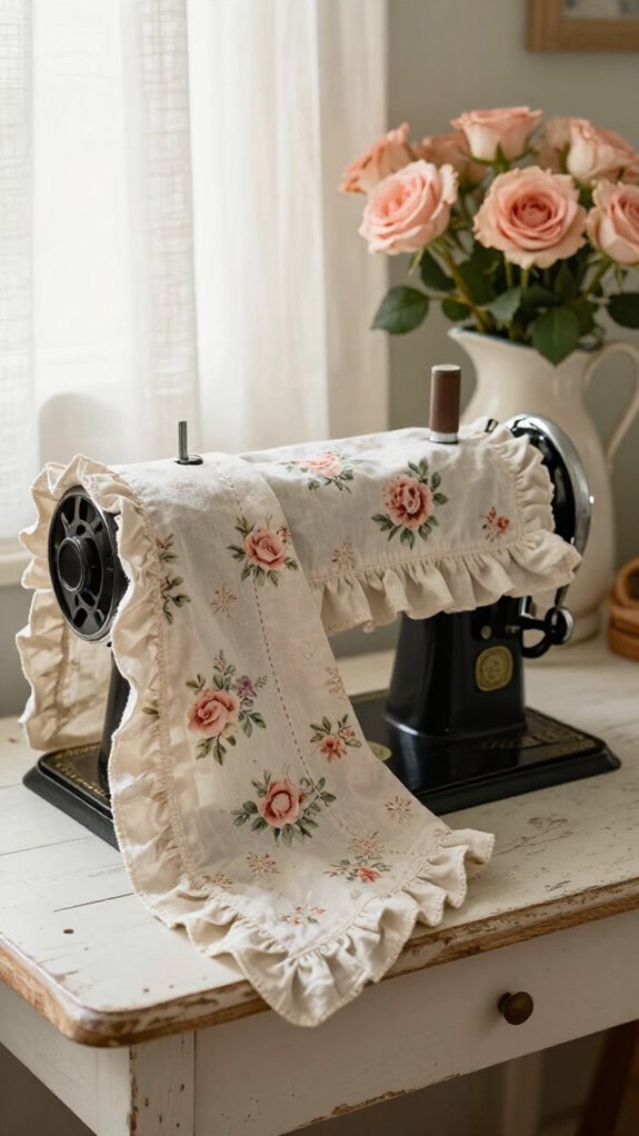 Sewing Machine Cover Ideas That Look Beautiful With Your Home Decor 20 romantic cottage floral utility