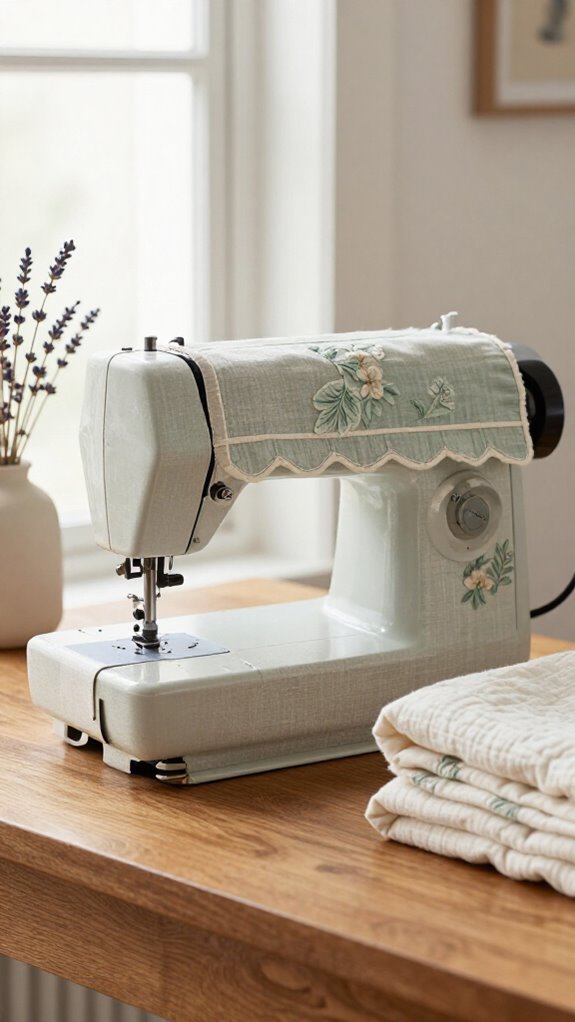Sewing Machine Cover Ideas That Look Beautiful With Your Home Decor 17 scalloped trim edge finish
