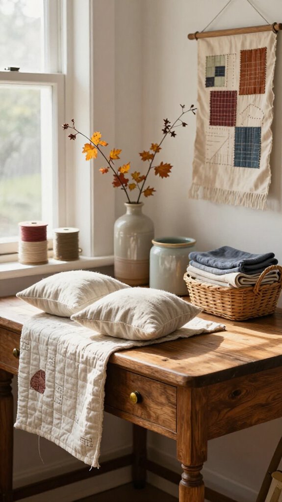 21 Sewing Room Decor Ideas That Make Your Craft Space Feel Beautiful 20 seasonal lighting and front accents