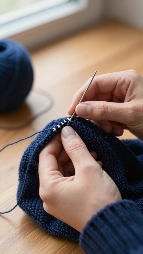 11 Smart Ways to Sew Holes in Clothes Without Making Them Obvious 7 secure darning over tiny hole
