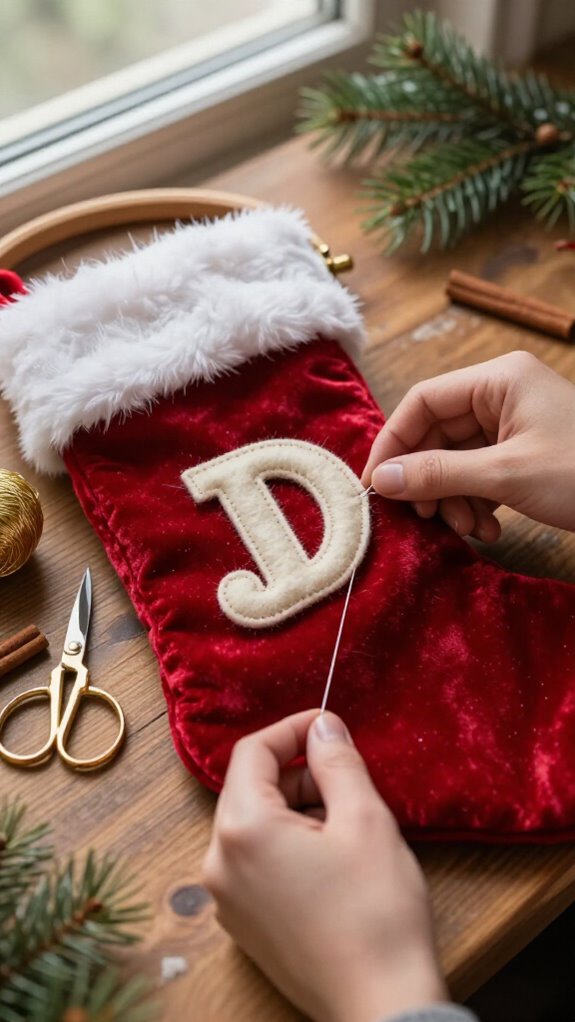 Sewing Letters on Fabric Ideas for Personalized Home Decor 20 sew custom name stockings